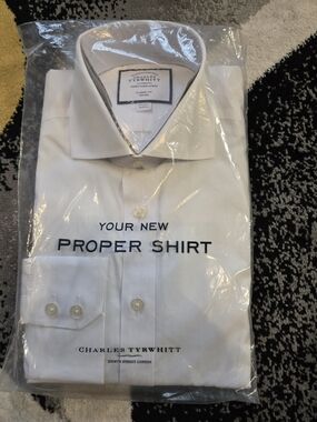 Charles Tyrwhitt White Casual Button-Down Shirt